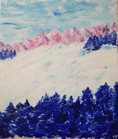 Painting titled "Froid" by Christiane Tort, Original Artwork, Acrylic