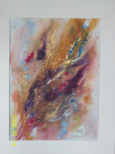 Peinture intitulée "feu d'artifice" par Christiane Borel, Œuvre d'art originale, Aquarelle