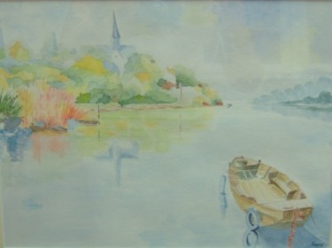 Peinture intitulée "Bords de Loire" par Lacriss, Œuvre d'art originale