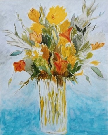 Peinture intitulée "Bouquet" par Lacriss, Œuvre d'art originale