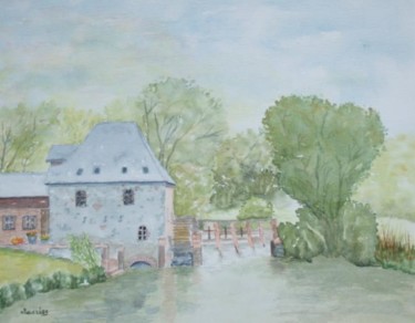 Peinture intitulée "Le moulin de Grand…" par Lacriss, Œuvre d'art originale