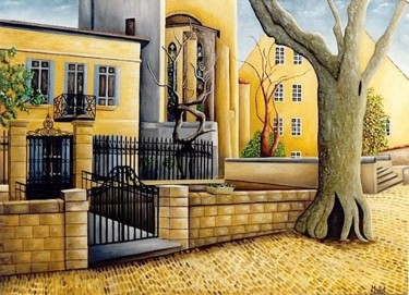 Painting titled "RUE DES TEINTURIERS…" by Christiane Malet, Original Artwork, Other