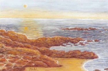 Painting titled "COUCHER DE SOLEIL E…" by Christiane Malet, Original Artwork, Other