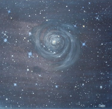 Painting titled "GALAXIE GIRAFE" by Christiane Malet, Original Artwork, Other