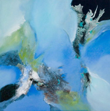 Peinture intitulée "In Blue" par Millan, Œuvre d'art originale, Huile