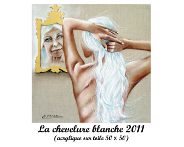 Peinture intitulée "la-chevelure-blanch…" par Christiana Moreau, Œuvre d'art originale