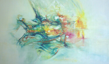 Pintura titulada "Egarement Neptunien" por Christian Gorget, Obra de arte original, Oleo Montado en Bastidor de camilla de m…
