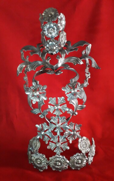 Sculpture titled "Danaé" by Christian Lepescheux, Original Artwork, Metals