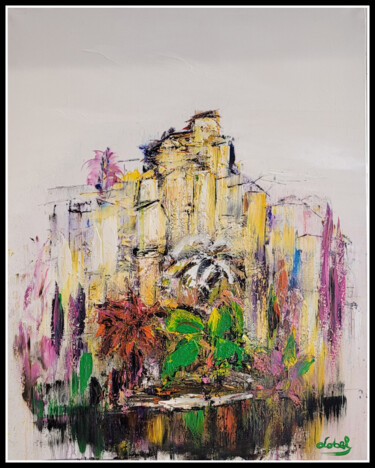 Painting titled "DORDOGNE" by Christian Lobel, Original Artwork, Acrylic Mounted on artwork_cat.