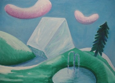 Painting titled "Paysage du Haut-Dou…" by Christian Lopez, Original Artwork