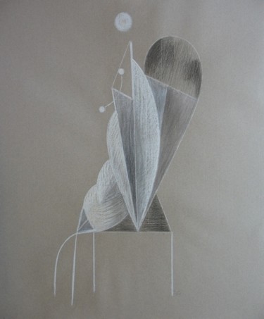 Drawing titled "Femme assise, craie…" by Christian Lopez, Original Artwork