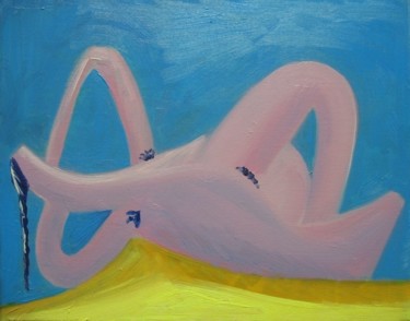 Peinture intitulée "Baigneuse sur le sa…" par Christian Lopez, Œuvre d'art originale