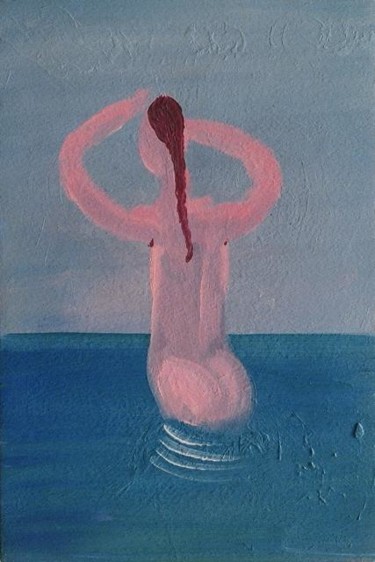 Peinture intitulée "Dernière baigneuse,…" par Christian Lopez, Œuvre d'art originale