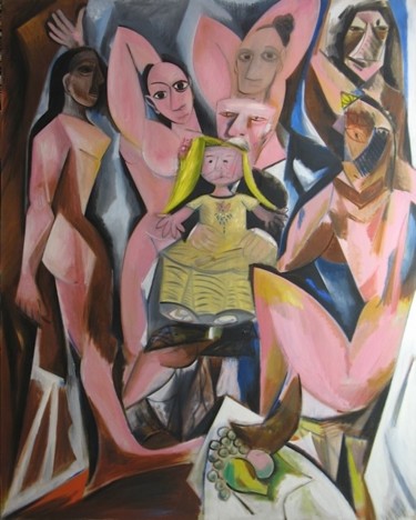 Malarstwo zatytułowany „Cliché de famille,…” autorstwa Christian Lopez, Oryginalna praca
