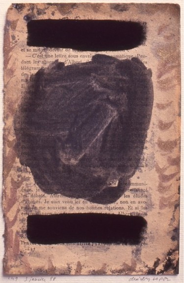 Malerei mit dem Titel "Scriptoclasme, goua…" von Christian Lopez, Original-Kunstwerk