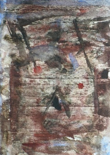 Malerei mit dem Titel "gouache/papier." von Christian Lopez, Original-Kunstwerk