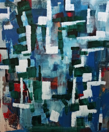 Peinture intitulée "Abstract Contempora…" par Christian Miles, Œuvre d'art originale, Laque