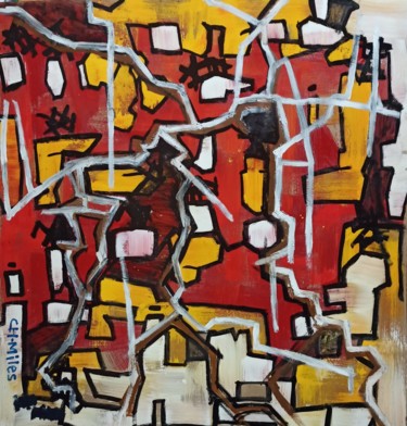 Peinture intitulée "Abstract Expression…" par Christian Miles, Œuvre d'art originale, Laque