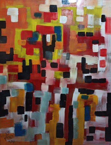 Peinture intitulée "Abstract Painting C…" par Christian Miles, Œuvre d'art originale, Laque