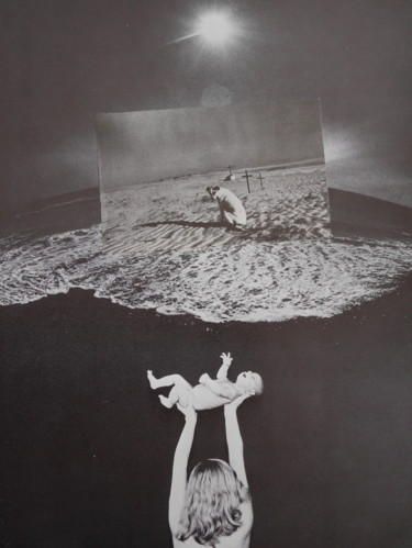 Collages titulada "DIEU" por Christianmongenier ( L'Incompris ), Obra de arte original, Collages