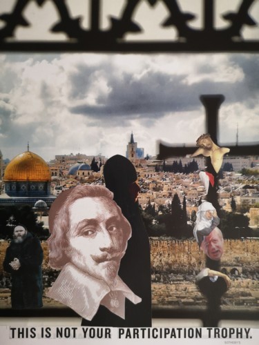 Collages getiteld "Jerusalem mon amour" door Christianmongenier ( L'Incompris ), Origineel Kunstwerk, Collages