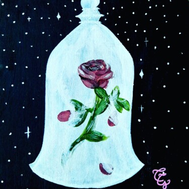 Painting titled "Rose" by Christianréa Art, Original Artwork, Acrylic