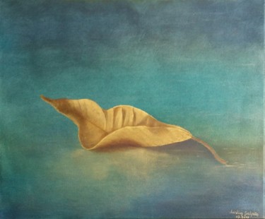 Peinture intitulée "au fil de l'eau" par Christian Salaun, Œuvre d'art originale, Huile