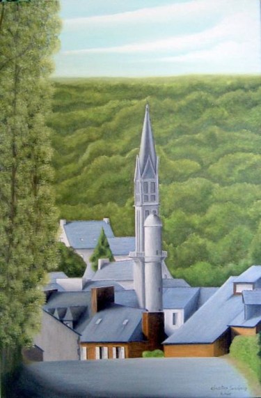 Картина под названием "hopital-camfrout" - Christian Salaun, Подлинное произведение искусства