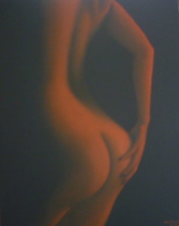 Peinture intitulée "dos et chute de rei…" par Christian Salaun, Œuvre d'art originale, Huile