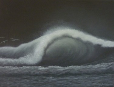 Painting titled "vague" by Christian Salaun, Original Artwork