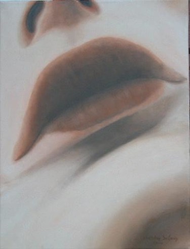 Malarstwo zatytułowany „levres de femme” autorstwa Christian Salaun, Oryginalna praca, Olej