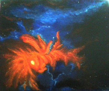 Peinture intitulée "nebuleuse-2.jpg" par Christian Salaun, Œuvre d'art originale, Huile