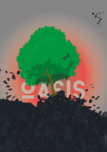 Arts numériques intitulée "Oasis" par Christian Smith, Œuvre d'art originale, Travail numérique 2D