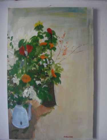 Peinture intitulée "Bouquet champêtre" par Christian Vachette, Œuvre d'art originale, Huile