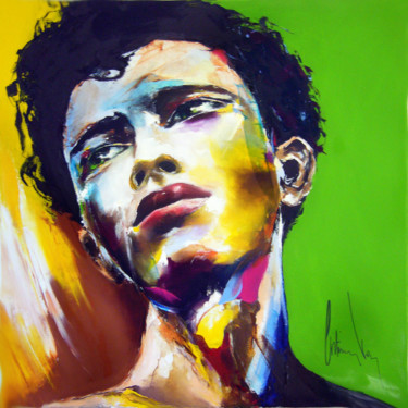Painting titled "au masculin #2" by Christian Vey, Original Artwork, Oil
