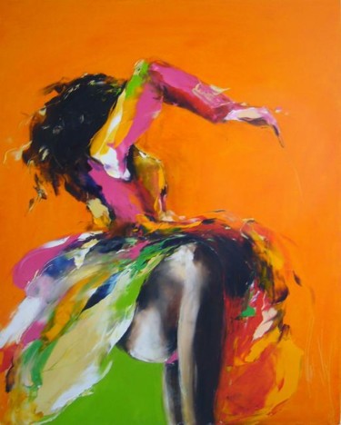 Peinture intitulée "flamenco expo resta…" par Christian Vey, Œuvre d'art originale
