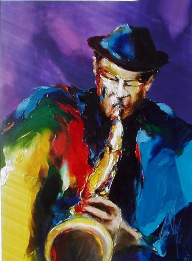 Peinture intitulée "jazz new orléans" par Christian Vey, Œuvre d'art originale