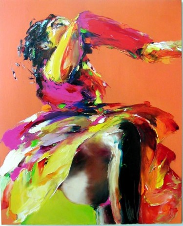 Painting titled "flamenco" by Christian Vey, Original Artwork
