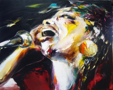 Painting titled "chanteuse Jazz/Ange…" by Christian Vey, Original Artwork