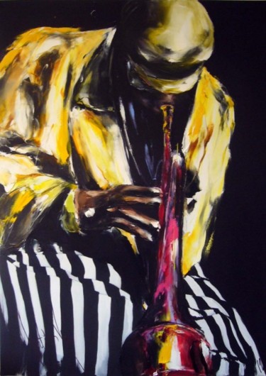 Peinture intitulée "Miles Davis" par Christian Vey, Œuvre d'art originale