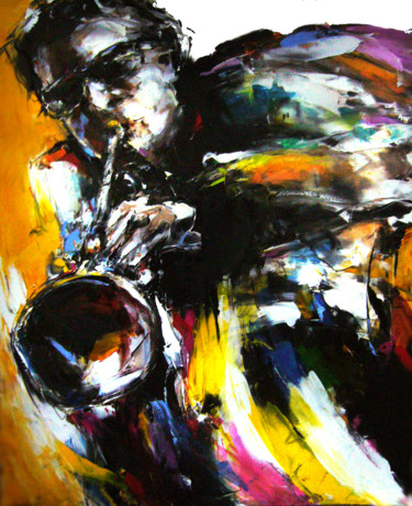 Peinture intitulée "couleur-trompette (…" par Christian Vey, Œuvre d'art originale