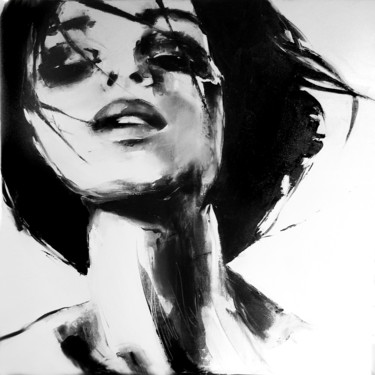 Peinture intitulée "noir & blanc#1" par Christian Vey, Œuvre d'art originale, Huile