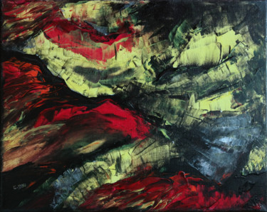 Картина под названием "Firetree" - Christine Boucher, Подлинное произведение искусства, Акрил