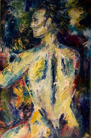 Pintura titulada "GD" por Christie Eyraud, Obra de arte original, Oleo Montado en Bastidor de camilla de madera