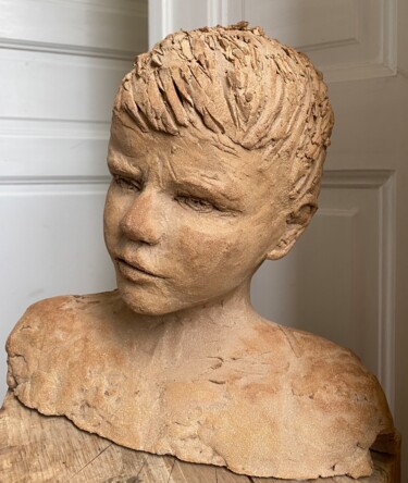 Sculpture intitulée "Portrait P" par Christille De Witte, Œuvre d'art originale, Argile