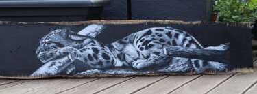 Pintura intitulada "Leopard Acrylmalere…" por Christin Hennig, Obras de arte originais, Acrílico