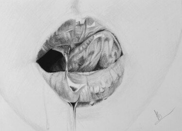 Рисунок под названием "Sugar" - Christina Diamond, Подлинное произведение искусства, Древесный уголь