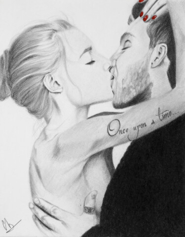 Drawing titled "Once upon a time. .…" by Christina Diamond, Original Artwork, Charcoal
