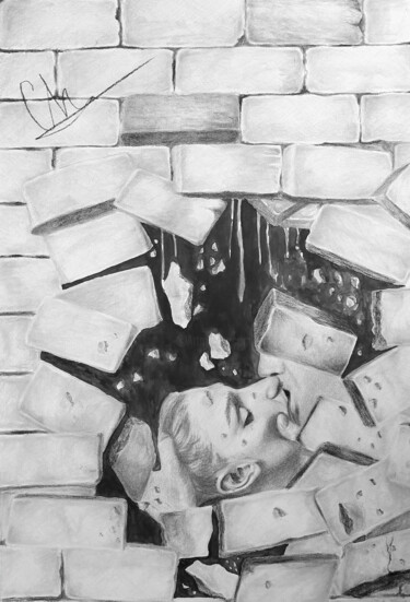 Рисунок под названием "Drawing" - Christina Diamond, Подлинное произведение искусства, Древесный уголь