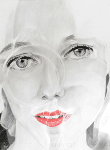 Рисунок под названием "Transparent" - Christina Diamond, Подлинное произведение искусства, Древесный уголь